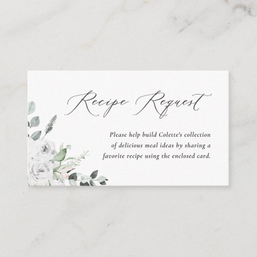 Carte de demande de recette de florale blanche pou (Devant)