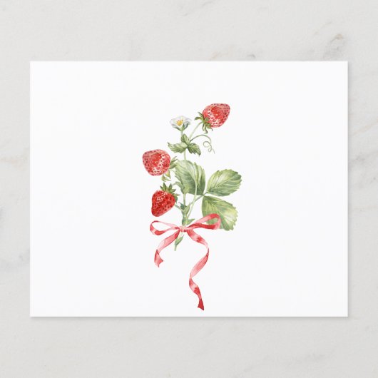 Carte de demande de recette de fraise tendance (Dos)