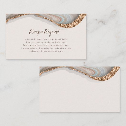 Carte de demande de recette de pierre de marbre Ag (Devant / Derrière)