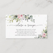 Carte de demande de recette de verdure rose tendre (Devant)