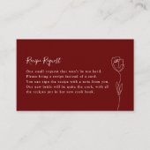 Carte de demande de recette d'illustration florale (Devant)