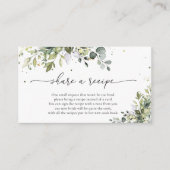 Carte de demande de recette florale d'eucalyptus v (Devant)