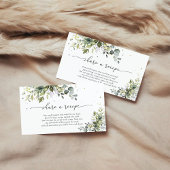 Carte de demande de recette florale d'eucalyptus v