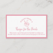 Carte de demande de recette pour Fête des mariées  (Devant)