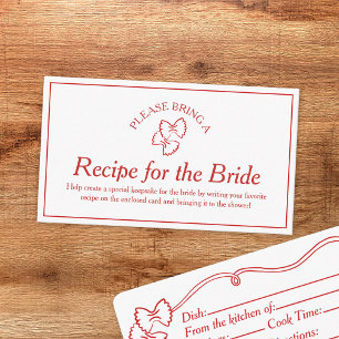 Carte de demande de recette pour la Fête des marié