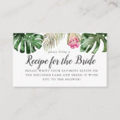 Carte de demande de recette pour une douche de mar (Devant)