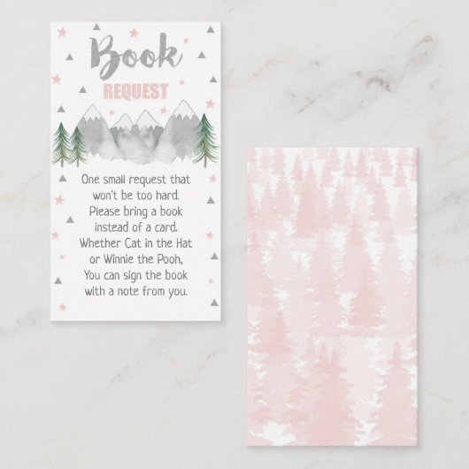 Carte de demande de réservation Adventure Pink 3.5 (Devant / Derrière)