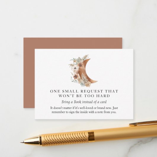 Carte de demande de réservation Boho Terracotta Mo (Devant/Arrière en situation)