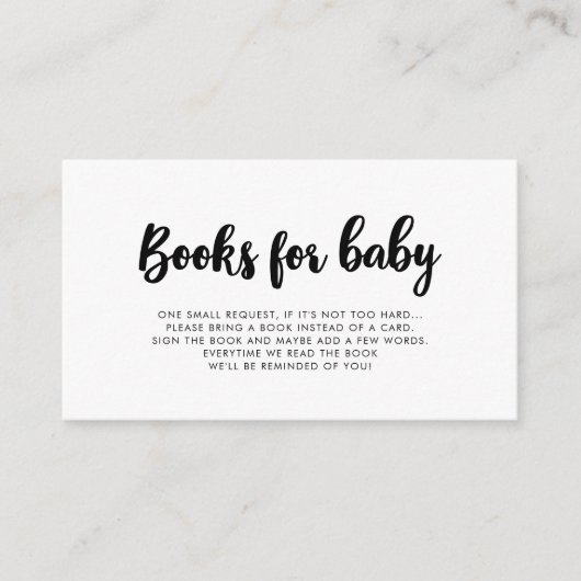 Carte de demande de réservation de baby shower de  (Devant)