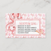 Carte de demande de réservation de Baby shower oct (Dos)