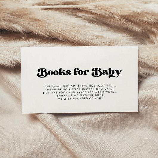 Carte de demande de réservation de Baby shower rét