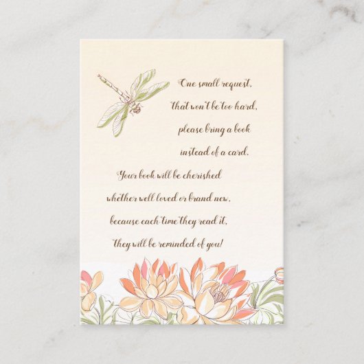 Carte de demande de réservation de Lotus Flower an (Devant)