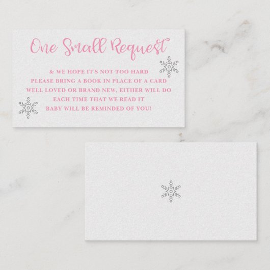 Carte de demande de réservation en rose et en arge (Devant / Derrière)