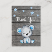 Carte de demande de réservation Garçon Bear Douche (Dos)