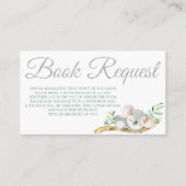 Carte de demande de réservation Koala pour Baby sh (Devant)