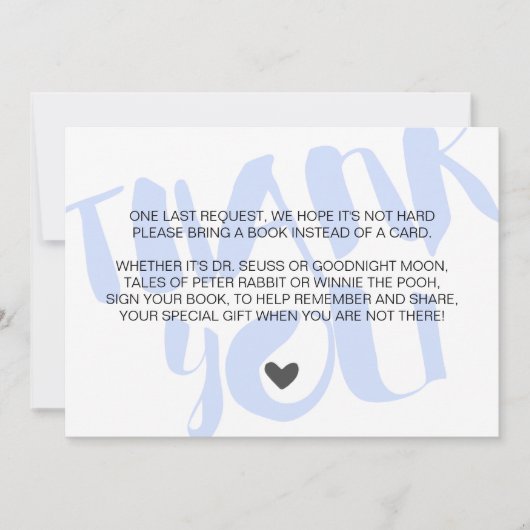 Carte de demande de réservation pour bébé garçon d (Devant)