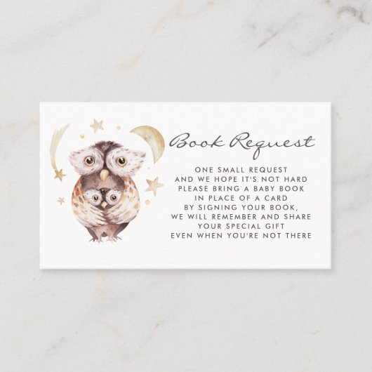 Carte de demande de réservation pour la Chouette e (Devant)