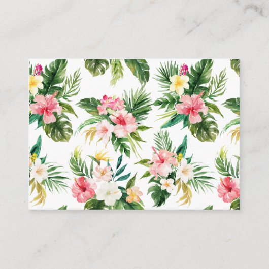 Carte de demande de réservation pour les fleurs tr (Dos)