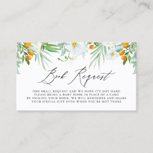 Carte de demande de réservation pour les orchidées