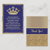 Carte de demande de réservation Royal Prince Show (Devant / Derrière)