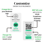 Carte de demande de révision TripAdvisor avec code