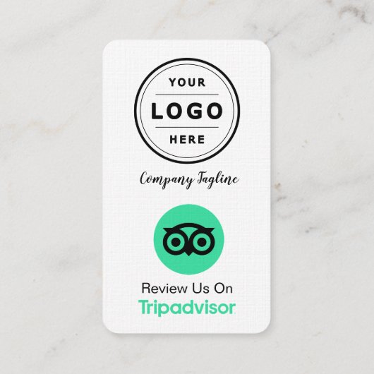 Carte de demande de révision TripAdvisor avec code (Dos)