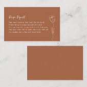 Carte de demande de Rose de ligne de lunettes (Devant / Derrière)