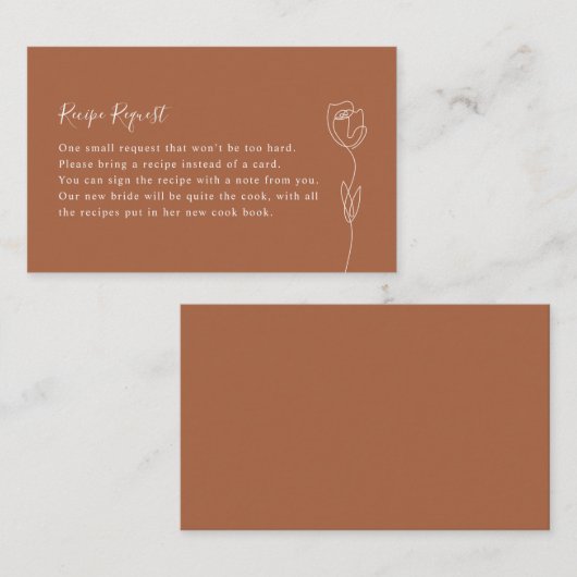 Carte de demande de Rose de ligne de lunettes (Devant / Derrière)