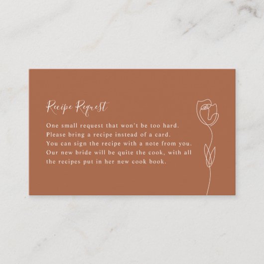 Carte de demande de Rose de ligne de lunettes (Devant)