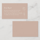 Carte de demande de Rose de ligne de lunettes (Devant / Derrière)