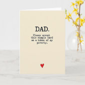 Carte de demande de secours pour Papa vintage (Fleur jaune)