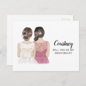 Carte de demande de témoin de mariage (Devant / Derrière)