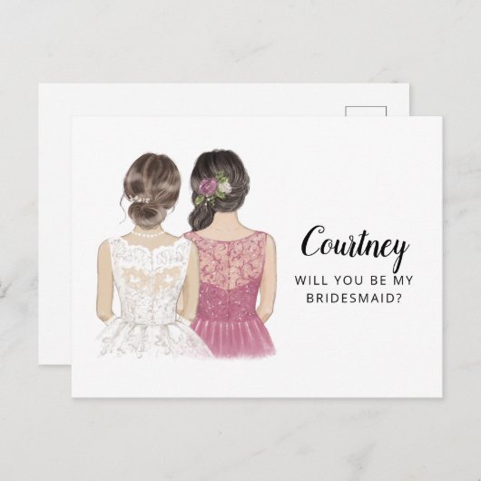 Carte de demande de témoin de mariage (Devant / Derrière)