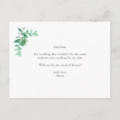 Carte de demande de témoin de mariage (Dos)