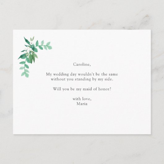 Carte de demande de témoin de mariage (Dos)