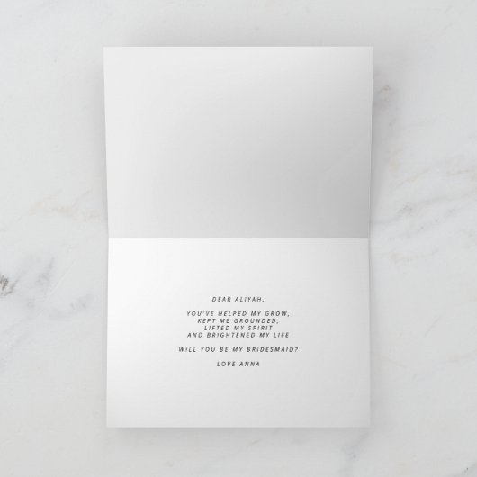 Carte de demande de témoin de mariage (Intérieur)