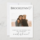 Carte de demande de témoin de mariage avec photo (Devant)