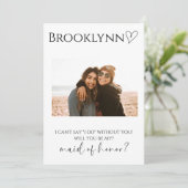 Carte de demande de témoin de mariage avec photo (Debout devant)