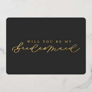 Carte de demande de témoin de mariage en aluminium