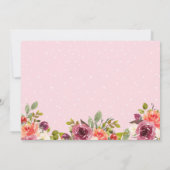 Carte de demande de témoin de mariage florale naut (Dos)
