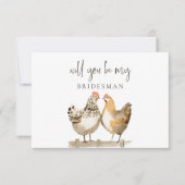 Carte de demande de témoin de mariage rustique pou (Devant)