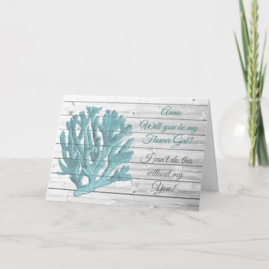 Carte de demande demoiselle d'honneur (Devant)