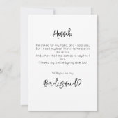 Carte de demande demoiselle d'honneur (Dos)