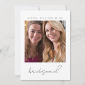 Carte de demande demoiselle d'honneur (Devant)