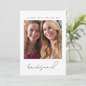 Carte de demande demoiselle d'honneur (Debout devant)