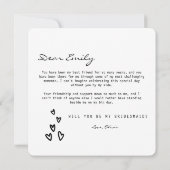 Carte de demande demoiselle d'honneur avec photo V (Dos)