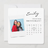 Carte de demande demoiselle d'honneur avec photo V (Devant)