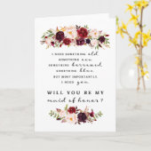 Carte de demande demoiselle d'honneur, carte pliée (Fleur jaune)