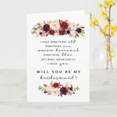 Carte de demande demoiselle d'honneur, carte pliée (Fleur jaune)