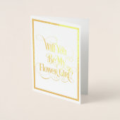 Carte de demande demoiselle d'honneur en feuille d (Devant)